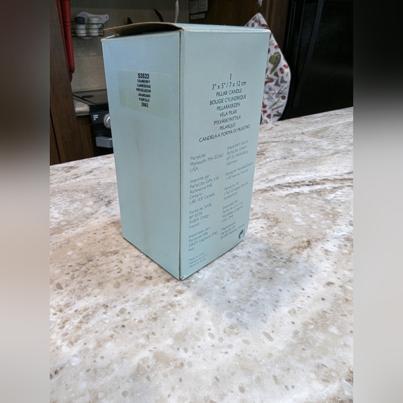 Party Lite pillar candle. Cranberry number S3523. 3x5 inches. Unused in box. - Picture 2 of 7